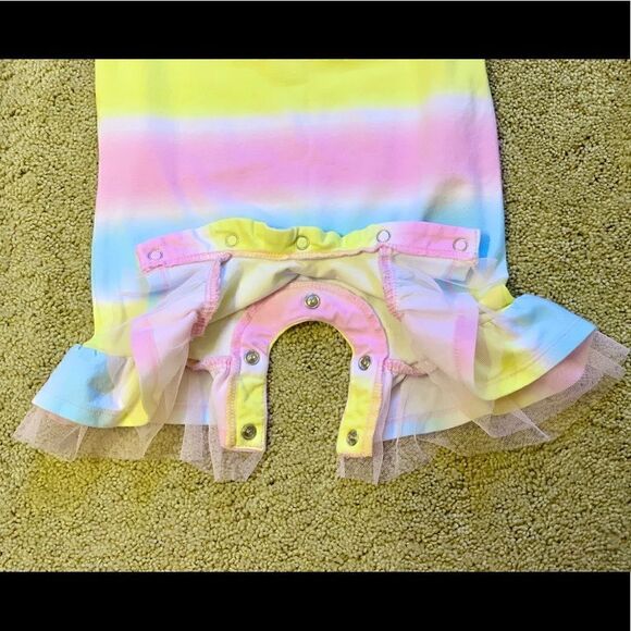 Bonnie Baby Girls Pastel Unicorn Romper 24m NWOT - Picture 3 of 5